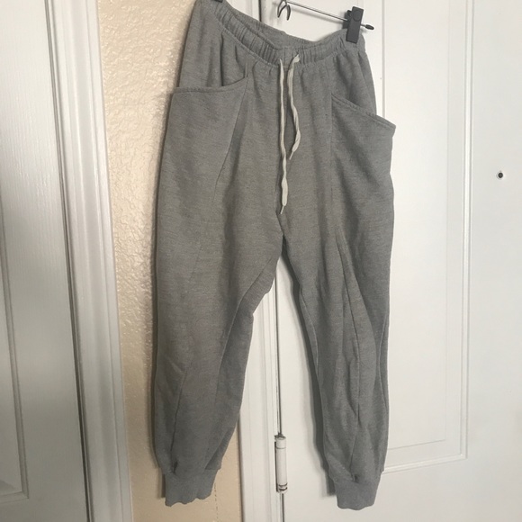 ASOS Pants - High waist cropped grey sweat pants